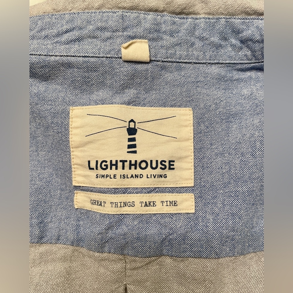 Lighthouse Chambray Button Down Shirt - image 7
